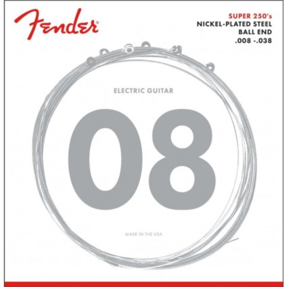 Juego Cuerdas Guitarra Eléctrica Fender 250-XS 008-038