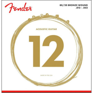 Juego Cuerdas Guitarra Acústica Fender 70-L 80/20 Bronze 012-052