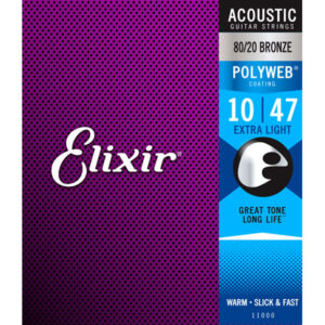 Juego Cuerdas Guitarra Acústica Elixir Polyweb 11000 (10-47)