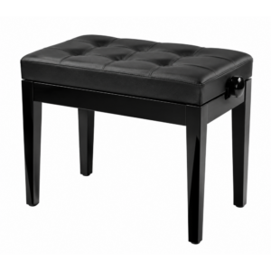 Banqueta Piano TCM 15-BKG Capitone Lacada Negro Gloss