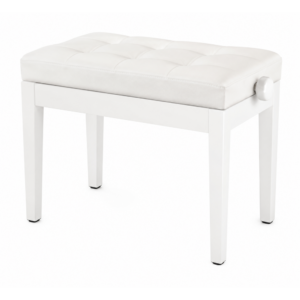 Banqueta Piano TCM 15-WHM Capitone Lacada Blanco Mate
